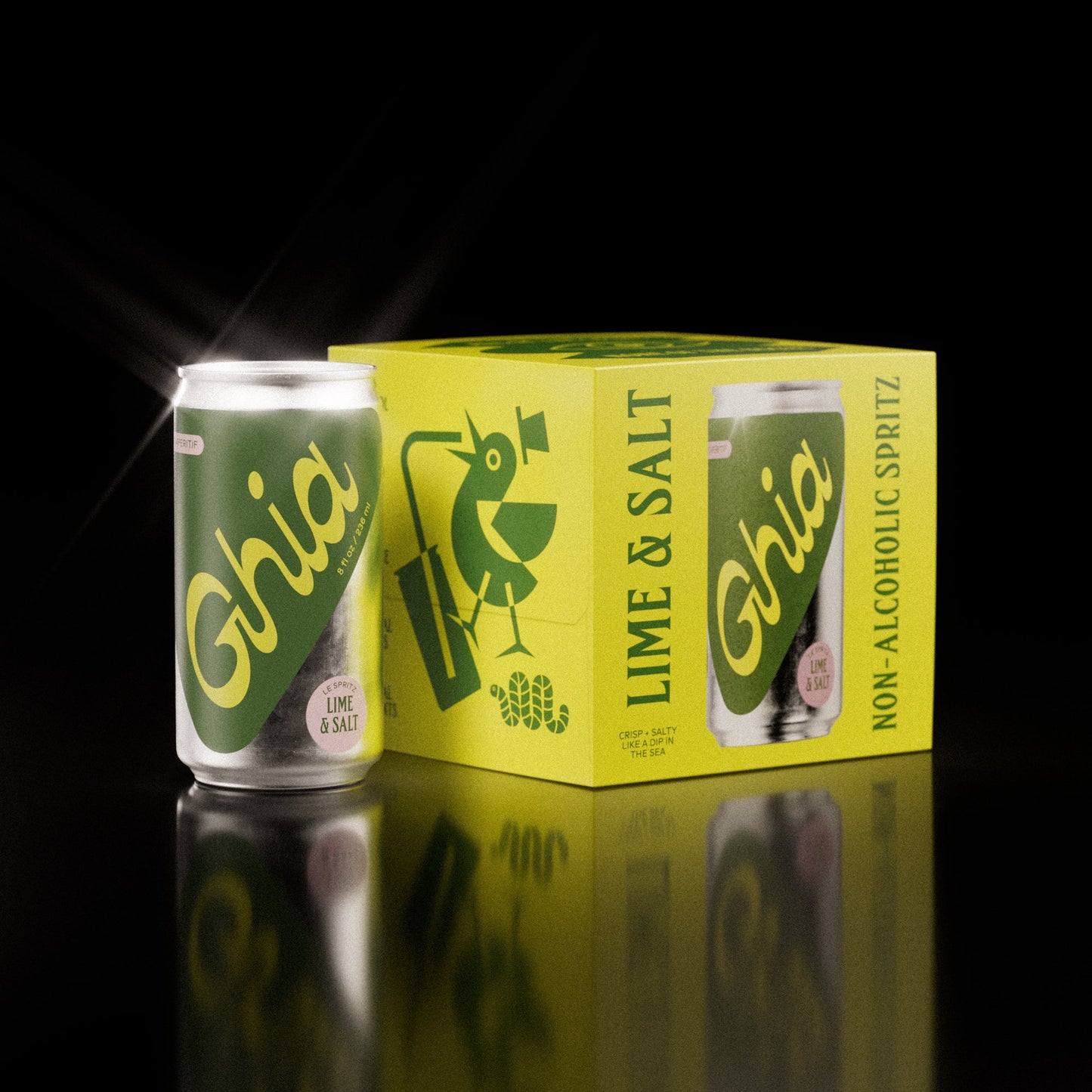 Ghia Le Spritz Lime & Salt caja — pack aperitivo sin alcohol botánico sin azúcar añadida