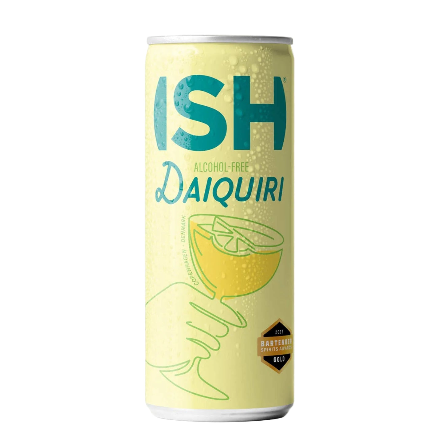 ISH Daiquiri sin alcohol — lata frontal daiquiri cubano lima ron alternativo El Buen Bar Panama