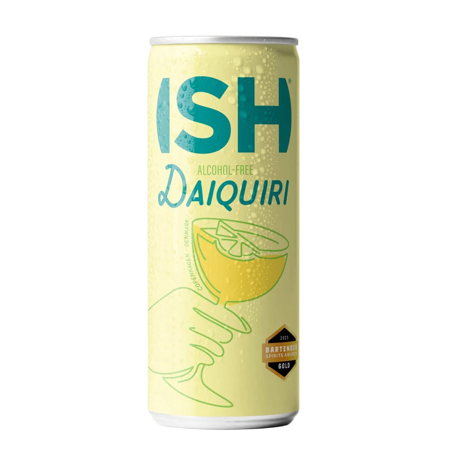 ISH Daiquiri sin alcohol — lata frontal daiquiri cubano lima ron alternativo El Buen Bar Panama