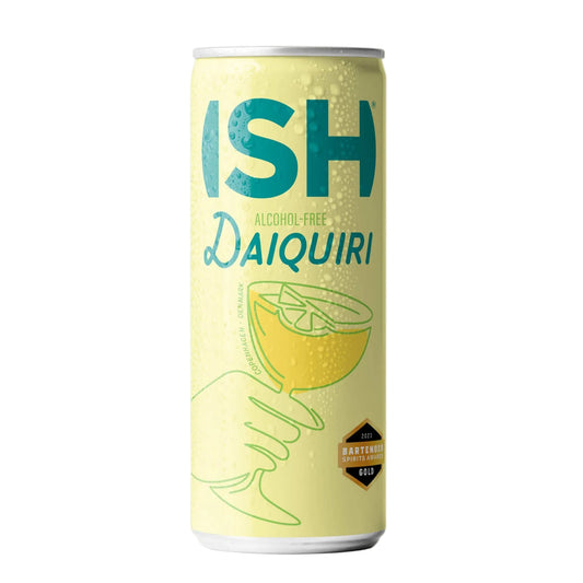 ISH Daiquiri sin alcohol — lata frontal daiquiri cubano lima ron alternativo El Buen Bar Panama