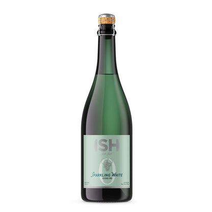 ISH Sparkling White sin alcohol — botella frontal espumante Pinot Blanc Silvaner El Buen Bar Panama