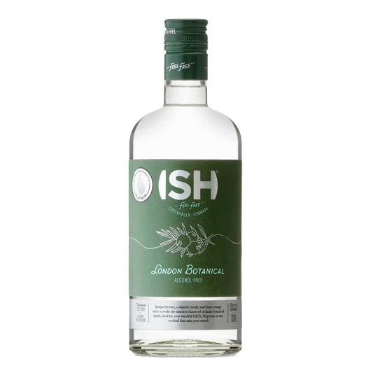 ISH London Botanical Spirit sin alcohol — botella frontal gin alternativo London Dry El Buen Bar Panama