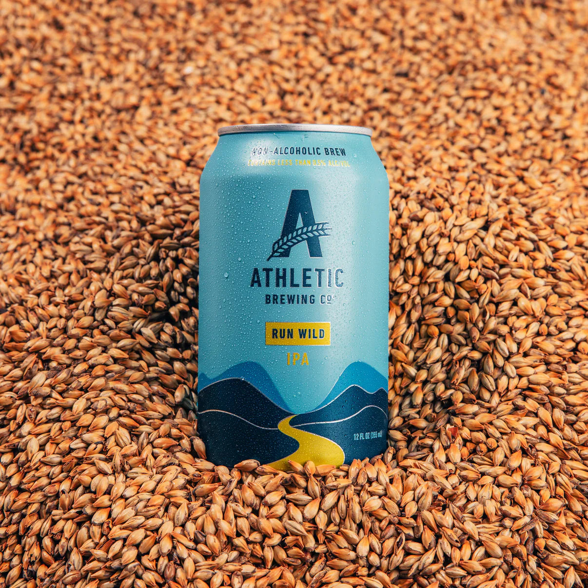 Athletic Brewing Run Wild IPA ingredients - water, malt, oats, hops, wheat, yeast