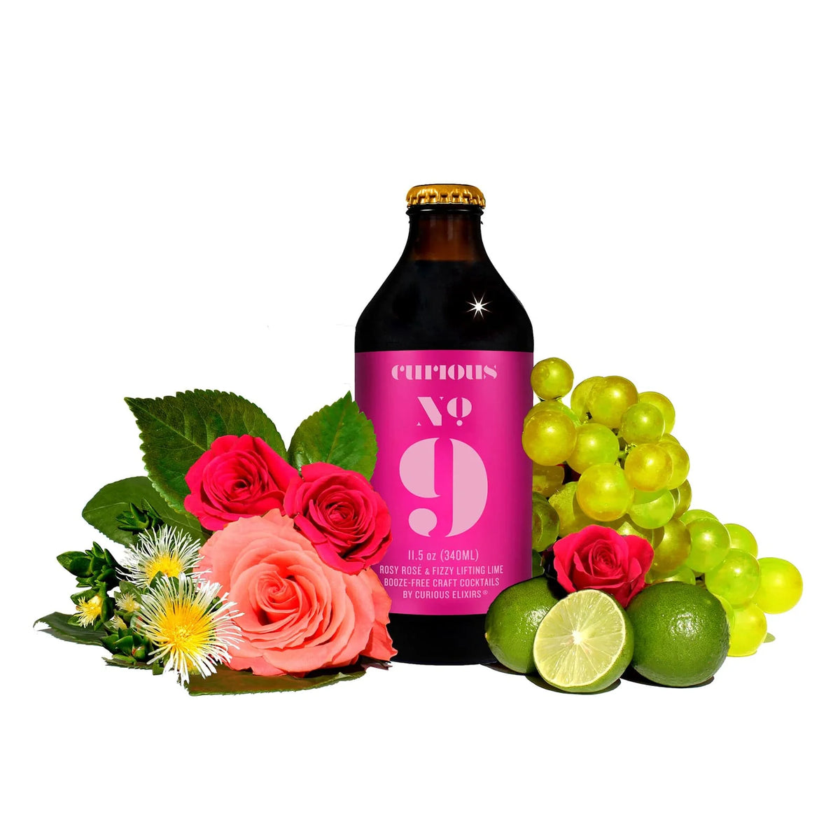 Curious No. 9 Curious Elixirs en celebracion — 0.0% ABV vegano organico sin azucar refinada Panama