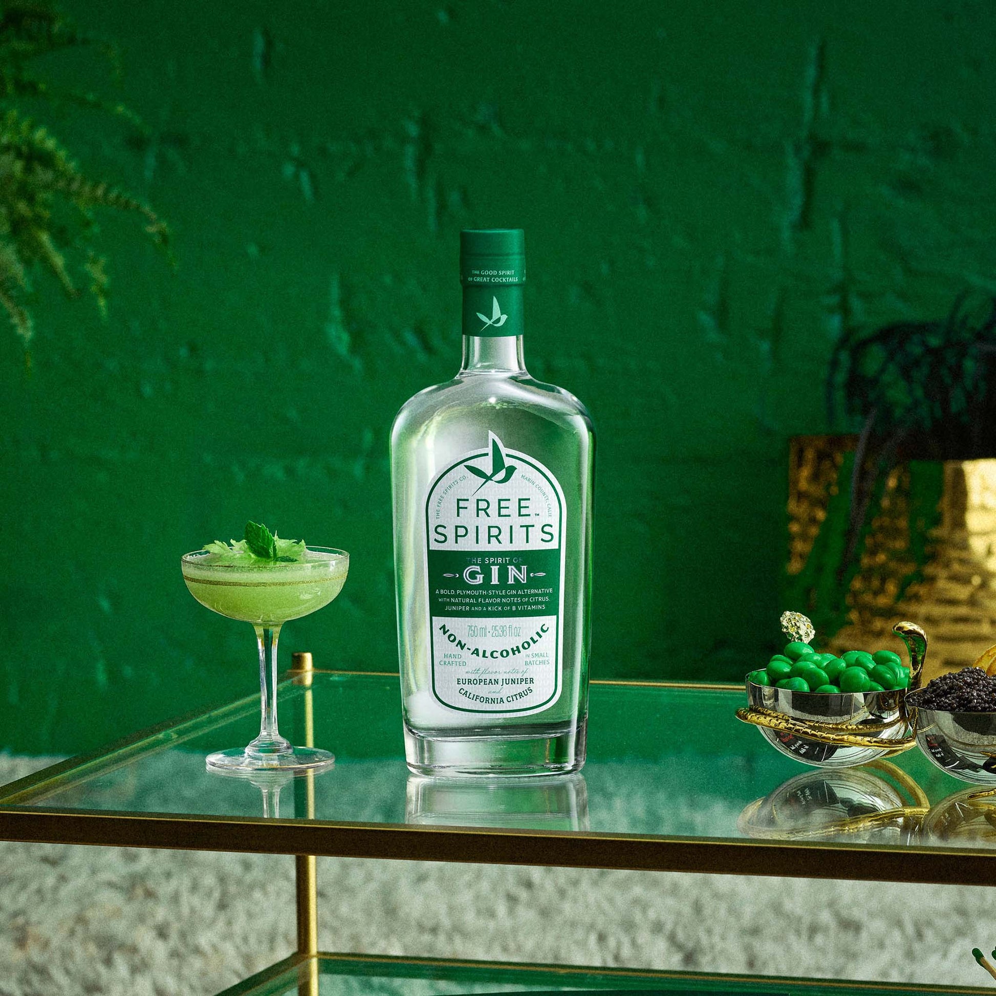 Botella The Spirit of Gin Free Spirits — gin alternativo sin alcohol junípero y botánicos