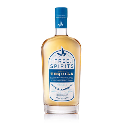 The Spirit of Tequila sin alcohol de Free Spirits — botella frontal alternativo tequila reposado El Buen Bar Panamá