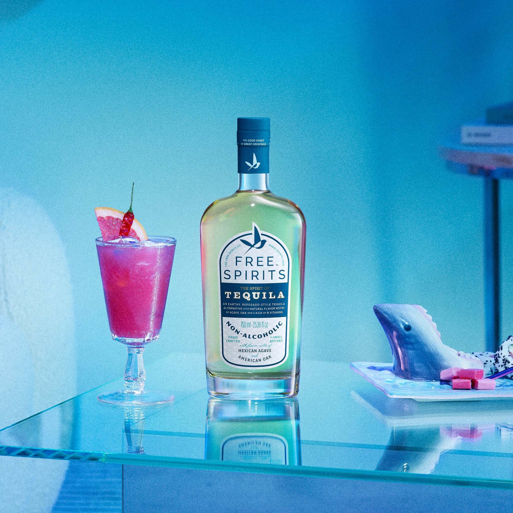 Botella The Spirit of Tequila Free Spirits — tequila alternativo sin alcohol agave y roble