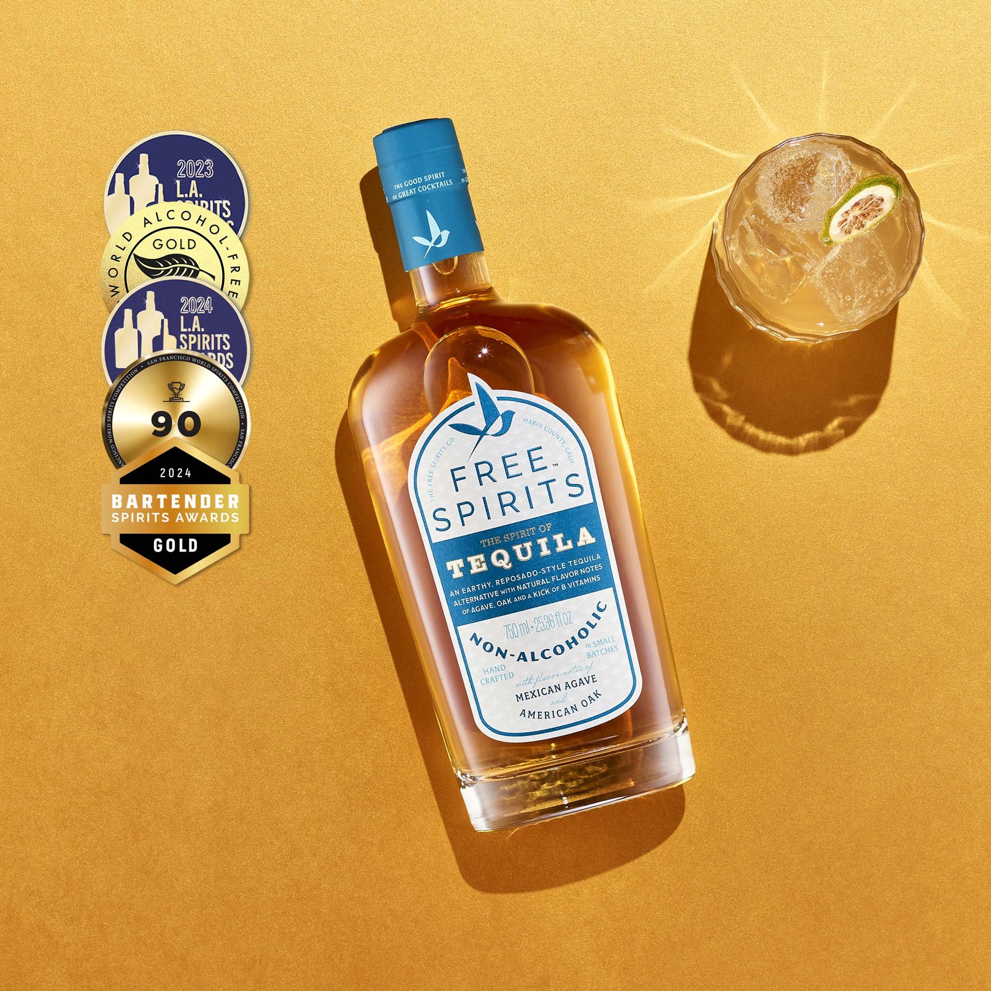 The Spirit of Tequila Free Spirits premios — múltiple medalla de oro tequila sin alcohol