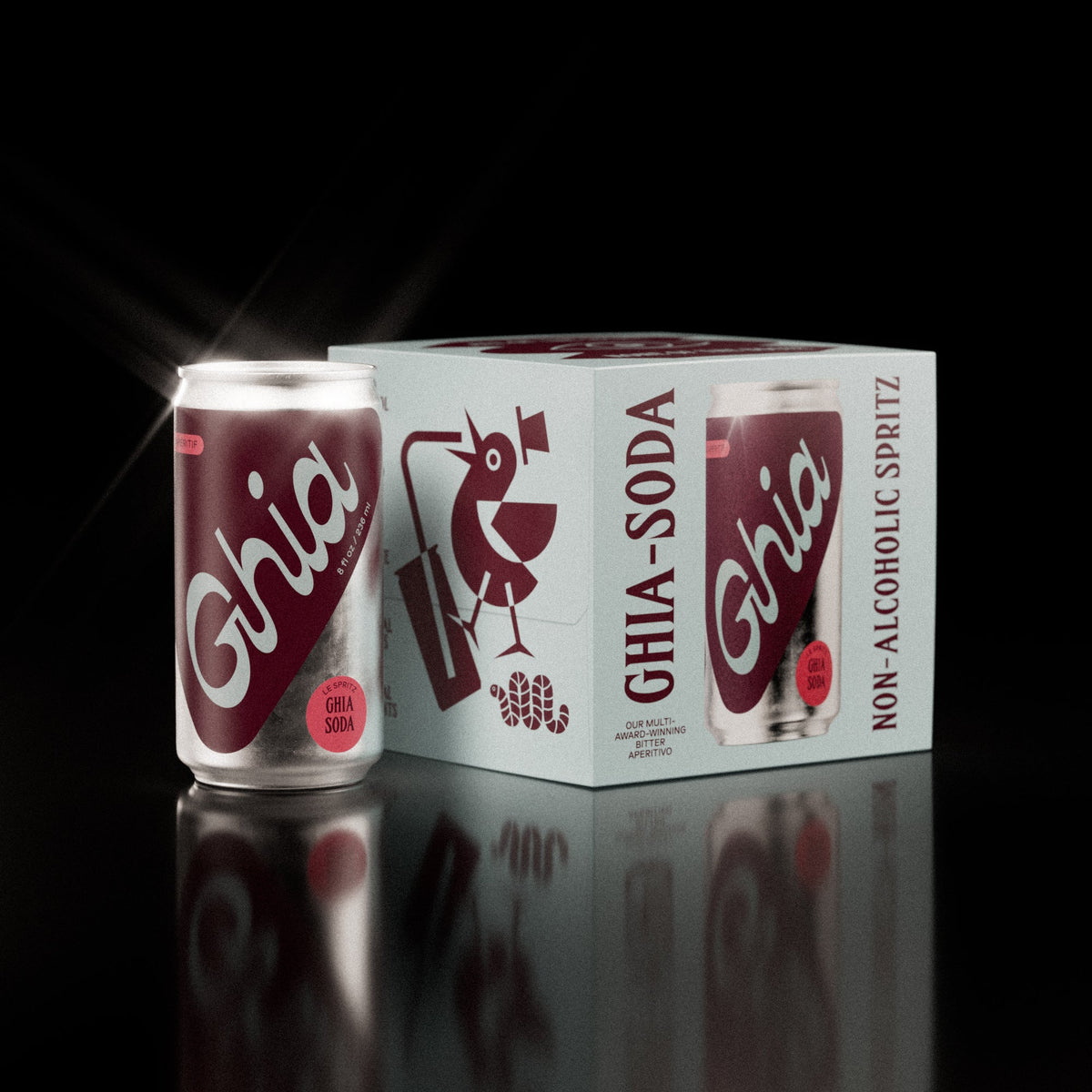 Le Spritz Ghia-Soda caja — aperitivo RTD sin alcohol vegano 0.0% ABV 45 calorias Panama