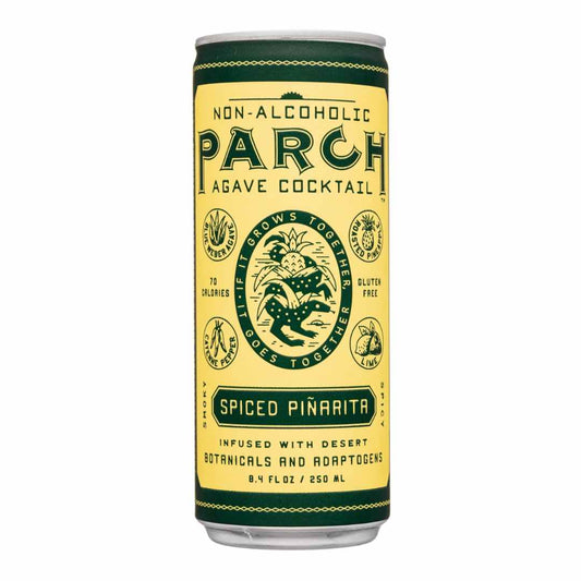 Spiced Pinarita sin alcohol de Parch — lata frontal coctel pina agave cayena El Buen Bar Panama