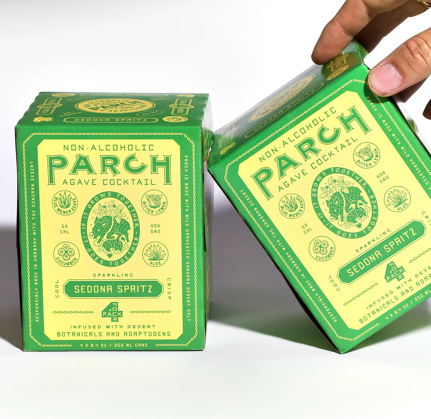 Sedona Spritz Parch detalle lata — cóctel sin alcohol plant-based vegano sin gluten