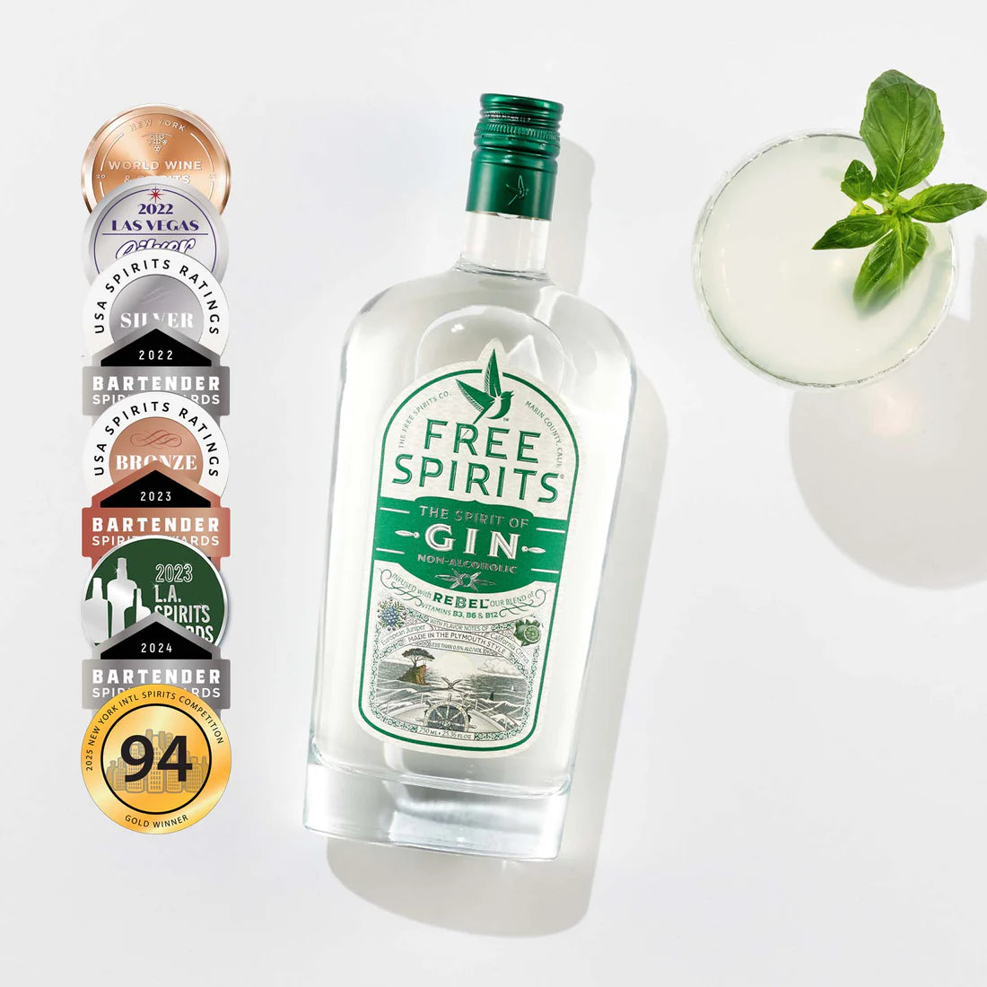 Premios The Spirit of Gin Free Spirits — medalla de oro gin alternativo sin alcohol