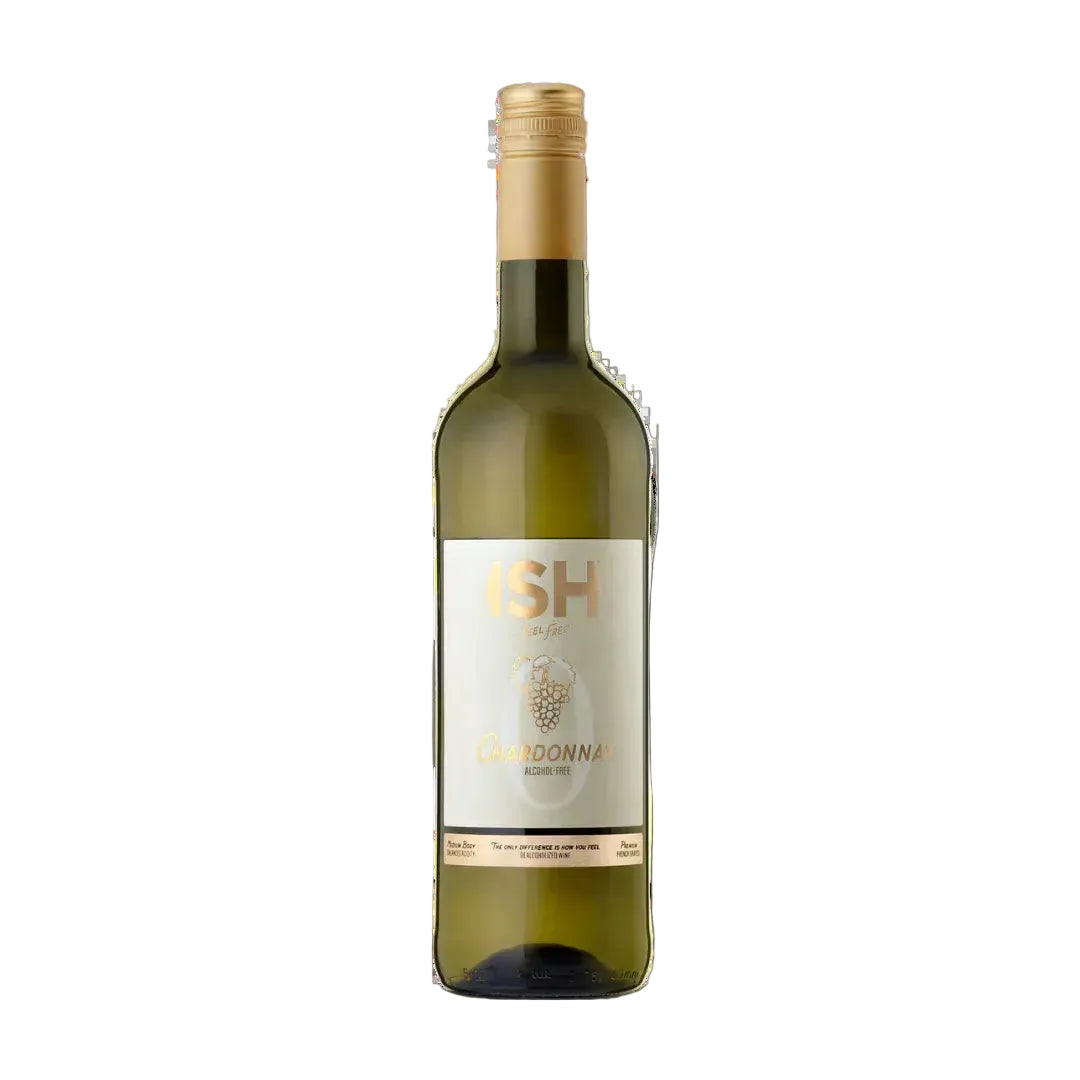 ISH Chardonnay sin alcohol — botella frontal vino blanco frances El Buen Bar Panama