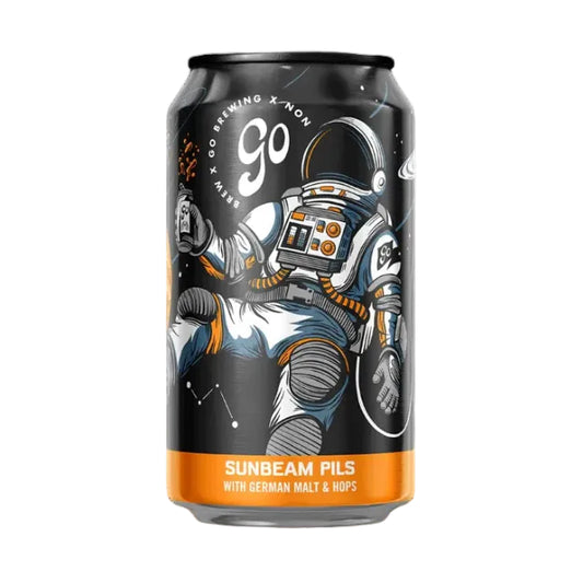 Sunbeam Pils German Style sin alcohol de Go Brewing — pilsner artesanal sin alcohol El Buen Bar Panamá