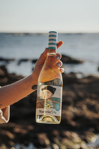 Marieta Zero sin alcohol en tienda — vino blanco Albarino 0.0% ABV Martin Codax Galicia
