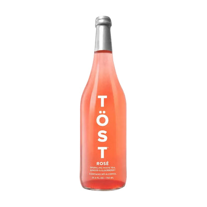 TOST Sparkling Rose sin alcohol — botella detalle espumante rosado sauco y arandano El Buen Bar Panama