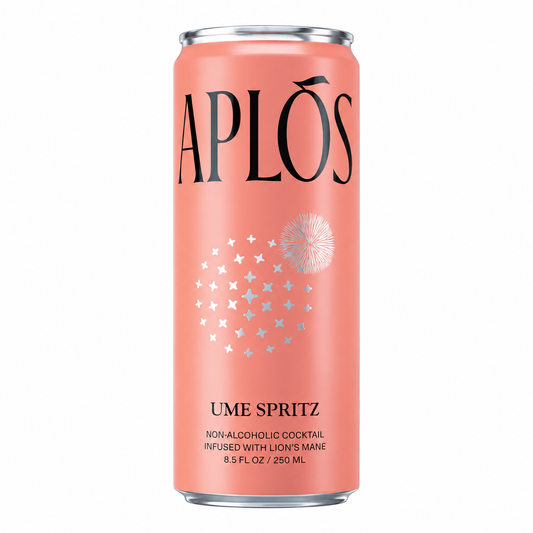 Ume Spritz sin alcohol de Aplos — lata pack ciruela japonesa toronja oroblanco El Buen Bar Panama